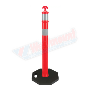 42"H High-Visibility Orange Delineator Post